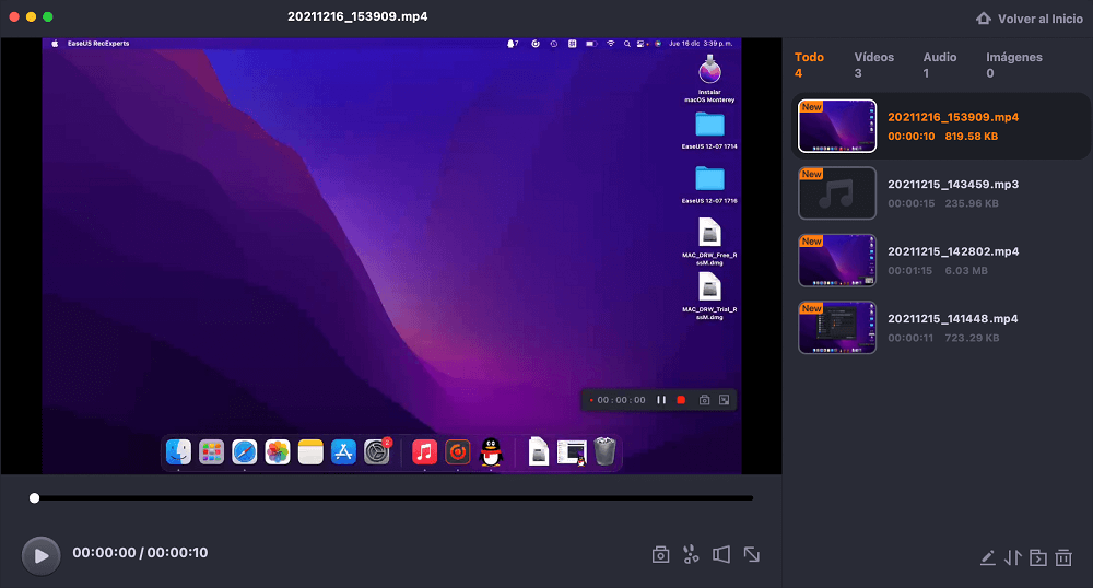 grabar pantalla Mac con audio