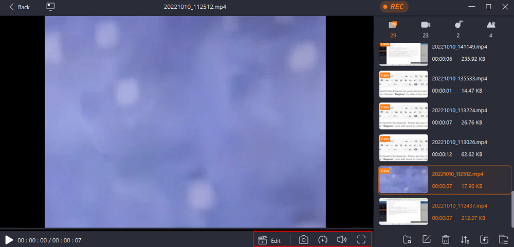 Visualizar e editar a gravação